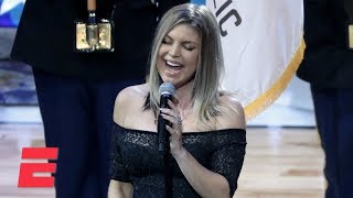 Fergie sings the national anthem at the NBA AllStar Game  ESPN