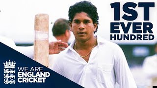 Sachin Tendulkars First EVER hundred At 17 Years Old  England v India 1990  Highlights