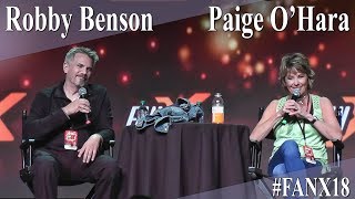 Robby Benson and Paige OHara  Beauty and the Beast PanelQA  FanX 2018