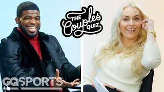 PK Subban Gets Asked 40 Questions by Lindsey Vonn  Couples Quiz  GQ Sports