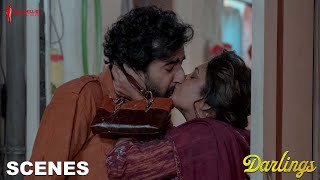 The Kiss  Darlings  Movie Scene  Shefali Shah Roshan Mathew Alia Bhatt