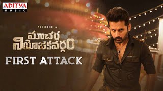 Macherla Niyojakavargam First Attack  Nithiin  Krithi Shetty  Raja Shekhar  Mahathi Swara Sagar