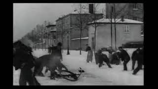 The First Film with a snowball fight  Bataille de neige  Lumire 7 February 1897