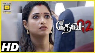 Devi 2 Tamil Movie Scenes  Tamannaah boards flight with Prabhu Deva  Prabhu Deva vanishes