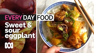 Hettys vegetarian sweet and sour eggplant  Everyday Food  ABC Australia