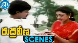 Rudraveena Movie Scenes  Chiranjeevi Express his love to Shobana