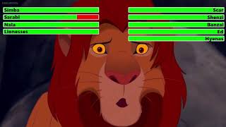 The Lion King 1994 Final Battle with healthbars 12 Edited By KobeW2001 