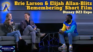 Brie Larson and Elijah AllanBlitz Talk About Remembering Short Film on Disney at D23 Expo