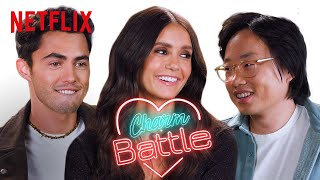 Love Hard Cast Try Pick Up Lines on Each Other  Charm Battle  Netflix
