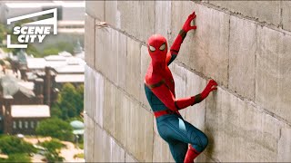 SpiderMan Homecoming Peter Rescues His Classmates in Washington Tom Holland Zendaya Scene