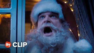 Violent Night Movie Clip  Caught Hiding Behind a Christmas Tree 2022