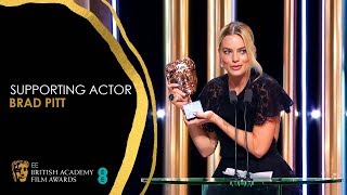 Margot Robbies Hilarious Speech for Brad Pitts Supporting Actor Win EE BAFTA Film Awards 2020