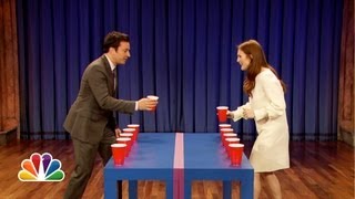 Flip Cup with Julianne Moore Late Night with Jimmy Fallon