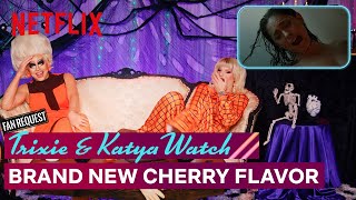 Drag Queens Trixie Mattel  Katya React to Brand New Cherry Flavor  I Like to Watch  Netflix
