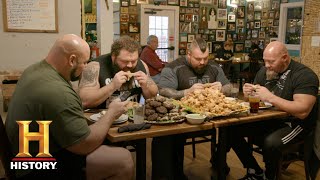 The Strongest Man in History Chicken Wing Eating Contest  Exclusive  History