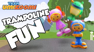 TEAM UMIZOOMI Toy Parody Giant Trampoline with Geo Bot and Millie from Team UmiZoomi