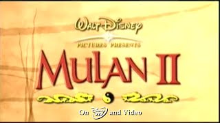 Mulan II DVD  VHS Trailer 2004 UK