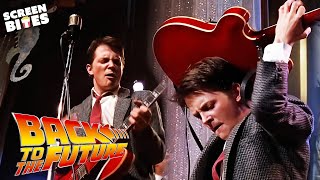 Marty McFlys Epic Guitar Playing In Back to the Future  Back To The Future  Screen Bites