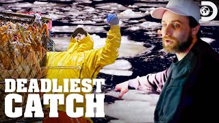 Huge Crab Haul Jake Gambles Pots in Freezing Waters  Deadliest Catch