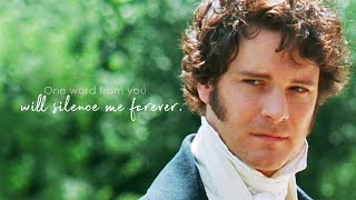 Elizabeth Bennet and Mr Darcy  One word from you will silence me forever  Pride and Prejudice