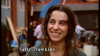 Sally Hawkins in 2004 on the set of Fingersmith 2005