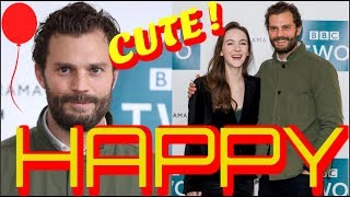 Jamie Dornan Happy Moments on Death And Nightingales  Ann Skelly Cute 2018