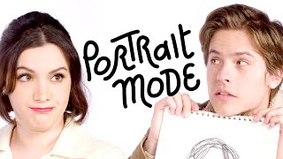 Dylan Sprouse  Hannah Marks Draw Each Others Portraits  Portrait Mode  Harpers BAZAAR