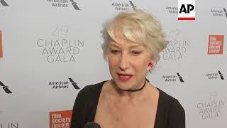 On Chaplin gala red carpet Taylor Hackford says the queen was lucky his wife Helen Mirren portrayed