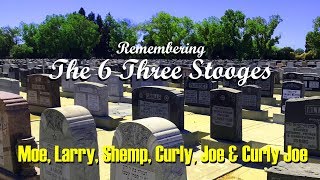 THE 3 STOOGES  Visiting The Graves Of Moe Curly Shemp Larry Joe  Curly Joe