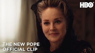 The New Pope Sharon Stone Pays a Visit Season 1 Episode 5 Clip  HBO