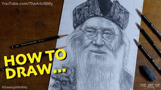 How to Draw Professor Albus Dumbledores Portrait from Harry Potter for Beginners Richard Harris