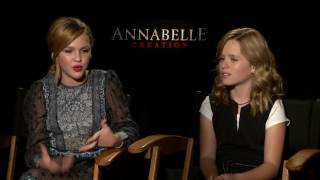 Annabelle Creation Talitha Bateman  Lulu Wilson Official Movie Interview  ScreenSlam