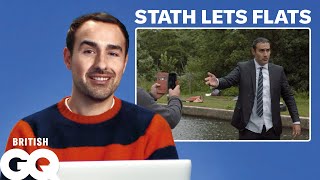 Jamie Demetriou reacts to Stath Lets Flats most iconic scenes  Action Replay  British GQ