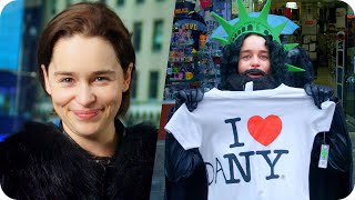 Emilia Clarke Game of Thrones Pranks Times Square as Jon Snow  Omaze
