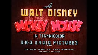 Lend a Paw Opening  Closing Titles Walt DisneyRKO Radio Pictures 1941