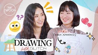 Jeon Yeobeen and NANA show off their chemistry and artistic sides  Drawing with Glitch ENG SUB