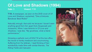 Movie Review Of Love and Shadows 1994 HD