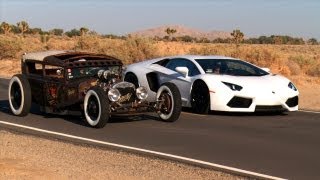 Rat Rod vs Lamborghini Aventador Roadkill Episode 5
