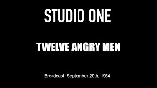 LIVE TV RESTORATION Twelve Angry Men  Studio One Original 1954 Broadcast