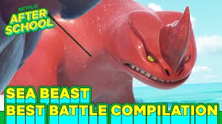 BEST Battles  Action Moments in The Sea Beast  Netflix After School