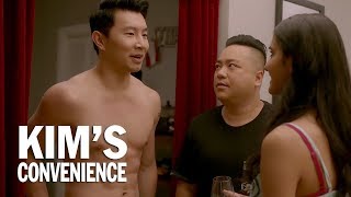 A box of wine and a sixpack  Kims Convenience