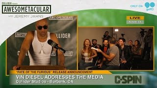Vin Diesel Press Conference  Awesometacular with Jeremy Jahns on Go90