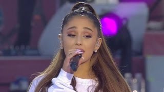 Ariana Grande Fights Back Tears While Speaking at One Love Manchester Benefit Concert