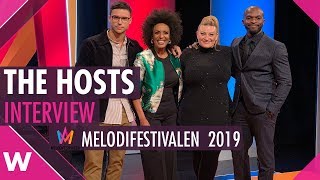 Melodifestivalen 2019 Hosts Interview  wiwibloggs