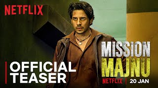 Mission Majnu  Sidharth Malhotra Rashmika Mandanna  Official Teaser  Netflix India
