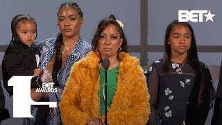 Lauren London Angelique Smith  Family Accept Nipsey Hussles Humanitarian Award  BET Awards 2019