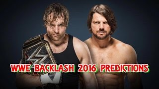 WWE Backlash 2016 WWE World Championship Dean Ambrose vs AJ Styles Predictions