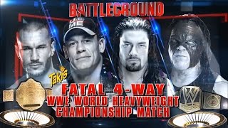 John Cena vs Kane Randy Orton and Roman Reigns WWE Battleground 2014  WWE SMACKDOWN FULL SHOW
